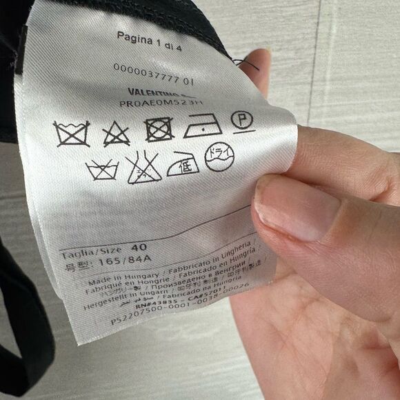 Red Valentino Ruffle Tie Front Cropped Silk Top - Picture 5 of 7